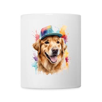 Golden Retriever Snapback Cap Dog Design Print - Mug blanc - blanc - Devant