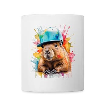 Capybara Snapback Cap Imprimé Animal Coloré - Mug blanc - blanc - Devant