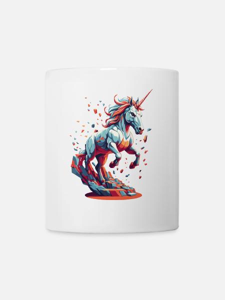 Amoureux de la licorne Licornes drôles Licorne mignonne - Mug blanc - blanc