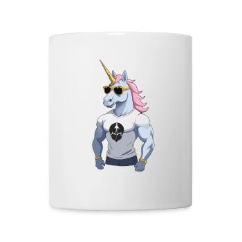 Papa Einhorn Lustiges Vatertag Design - Tasse - Weiß - Vorne