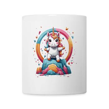 Licornes drôles Jolie fille licorne - Mug blanc - blanc - Devant