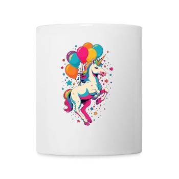 Licornes drôles Mignon Licorne Fille Design - Mug blanc - blanc - Devant