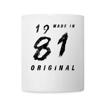 Made In 1981 Original Birthday Grunge Distressed - Mug - white - Front