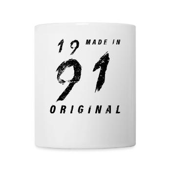 Fabriqué en 1991 Original Anniversaire Grunge En Détresse - Mug blanc - blanc - Devant