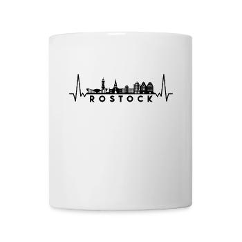 Heartbeat Skyline Allemagne Rostock - Mug blanc - blanc - Devant