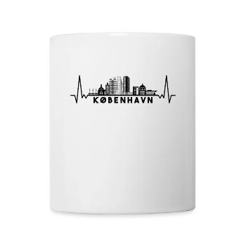 Heartbeat Skyline Denmark-København-Copenhagen - Mug - white - Front
