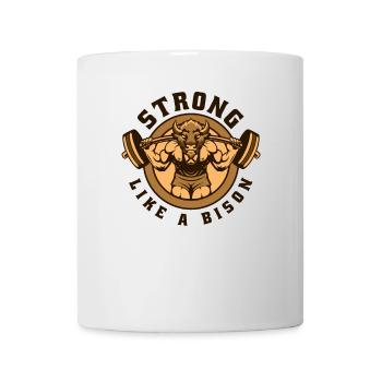Fort comme un bison Buffalo Bovinae Américain - Mug blanc - blanc - Devant