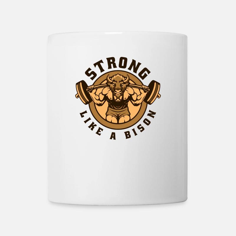 Fort comme un bison Buffalo Bovinae Américain - Mug blanc - blanc