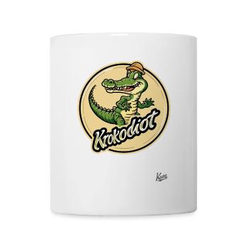 Lustiger Alligator: Kroko-Idiot - Tasse - Weiß - Vorne