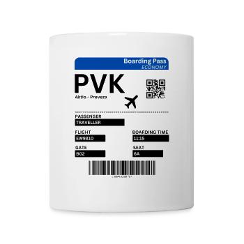 Carte d’embarquement Preveza Aktio Grèce Vacances - Mug blanc - blanc - Devant