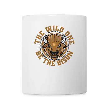 Der Wilde Sei der Bison Büffel Amerikanischer Bison - Tasse - Weiß - Vorne