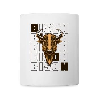 Büffel Amerikanischer Bison Bovinae Liebhaber Bison - Tasse - Weiß - Vorne