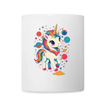 Licornes drôles Jolie fille licorne - Mug blanc - blanc - Devant