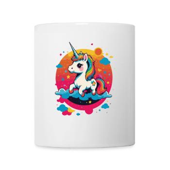 Licornes drôles Jolie fille licorne - Mug blanc - blanc - Devant