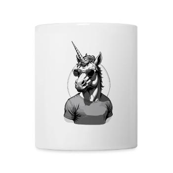 Drôle de fête des pères Design papa licorne - Mug blanc - blanc - Devant