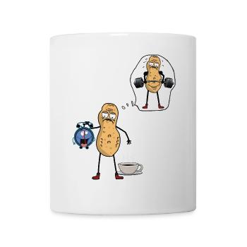 Peanut Morning Grouch Early Bird Bodybuilder - Mug - white - Front