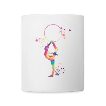 Gymnast With Hoop Rhythmic Gymnastics - Mug - white - Front