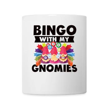 Bingo Mit Meinen Gnomies Lustiges Bingo - Tasse - Weiß - Vorne