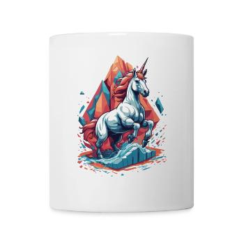 Lustige Einhörner Leuchtende Farben Einhorn - Tasse - Weiß - Vorne