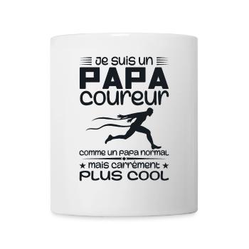 Je Suis Un Papa Coureur Marathon - Mug blanc - blanc - Devant