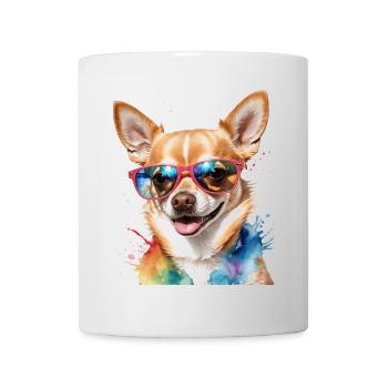 Chihuahua Sunglasses Dog Funny Design Print - Mug - white - Front