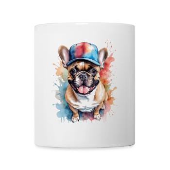 French Bulldog Snapback Cap Frenchie Dog - Mug - white - Front