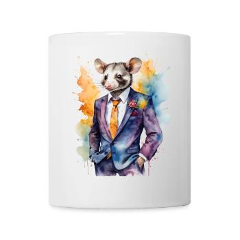 Costume Opossum Imprimé Animal Design Coloré - Mug blanc - blanc - Devant