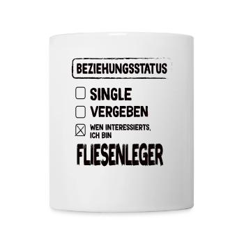 Statut de la relation de carreleur Profession de carreleur - Mug blanc - blanc - Devant