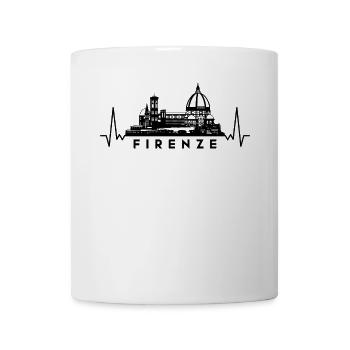 Heartbeat Skyline Italie Florence-Florence - Mug blanc - blanc - Devant