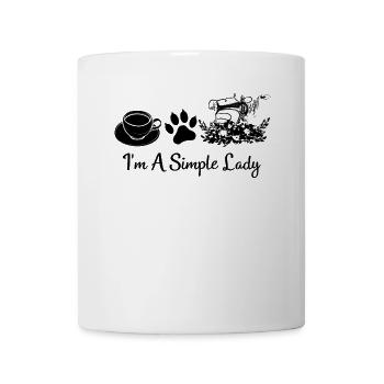 I’m A Simple Lady - Amoureux de la couture Amoureux des chats - Mug blanc - blanc - Devant