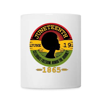 Célébrer Juneteenth : liberté, héritage, unité - Mug blanc - blanc - Devant