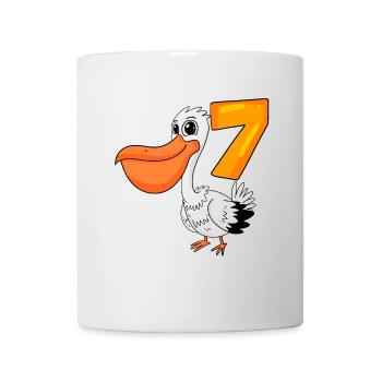 7th Birthday Motif Pelican - Seven Years Old - Mug - white - Front