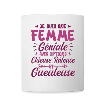 Chieuse gueuleuse grouch humorous femme géniale - Mug - white - Front