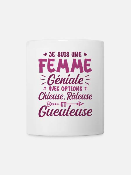 Chieuse Gueuleuse Râleuse Humour Femme Géniale - Mug blanc - blanc