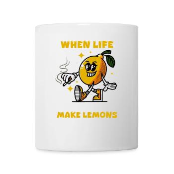 When Life Gives Lemonade Funny Motivation - Mug - white - Front