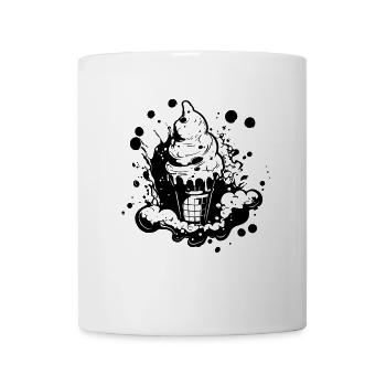 Cornet de crème glacée Dessin - Mug blanc - blanc - Devant