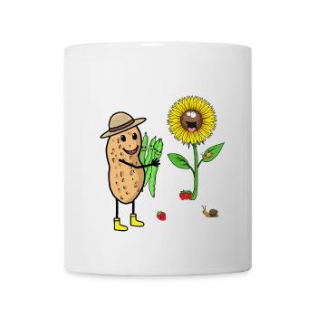Jardinier de cacahuètes Jardinier Jardinier amateur Tournesol - Mug blanc - blanc - Devant