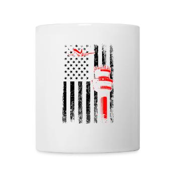 American Flag US, air traffic controller - Tasse - Weiß - Vorne