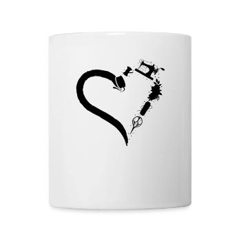 Sewing Heart Sewing Machine Sewing Heart - Tasse - Weiß - Vorne