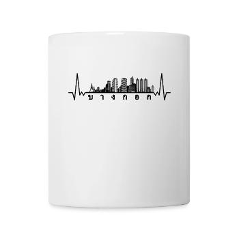 Herzschlag Skyline Thailand Bangkok - Tasse - Weiß - Vorne