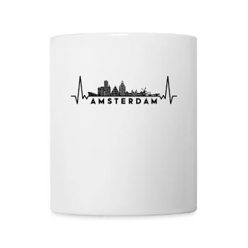 Heartbeat Skyline Netherlands Amsterdam - Mug - white - Front