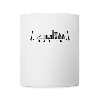 Heartbeat Skyline Royaume-Uni Dublin - Mug blanc - blanc - Devant