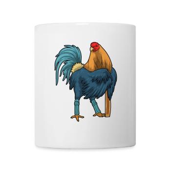 Rooster Cricket Cricket Bat - Mug - white - Front