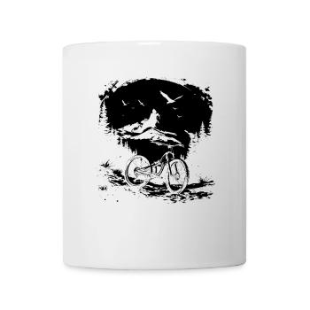 Mountain Biking Sketch - Mug - white - Front