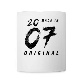 Fabriqué en 2007 Original Anniversaire Grunge en détresse - Mug blanc - blanc - Devant