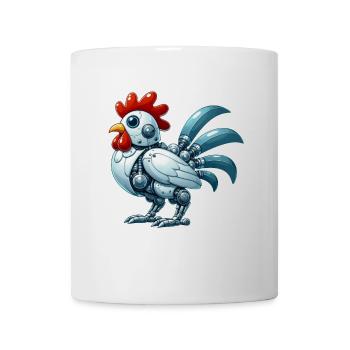 Chicken Robot Cyborg Rooster Mech Hen - Mug - white - Front