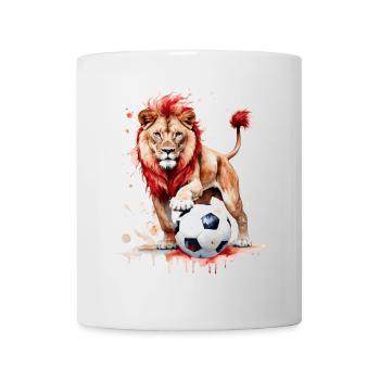 Lion Football Colorful Georgia Animal Design Print - Mug - white - Front