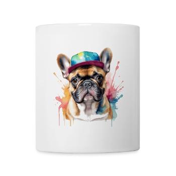 French Bulldog Snapback Cap Frenchie Dog - Mug - white - Front