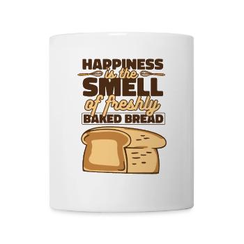 Happiness Is The Smell Of Freshly Baked Bread - Mug - white - Front