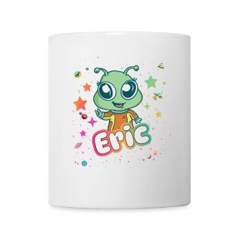 ERIC - Beautiful boy name with cute alien - Mug - white - Front